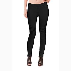 Black moto leggings